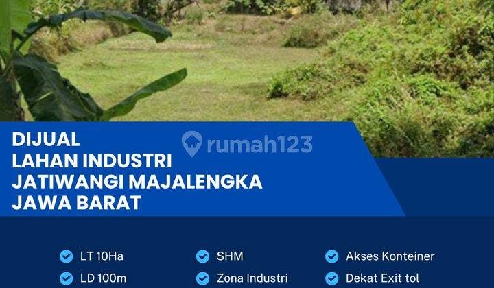 Dijual Cepat Lahan Zona Industri,lokasi Jatiwangi,majalengka,luas 10 Ha,bu  1