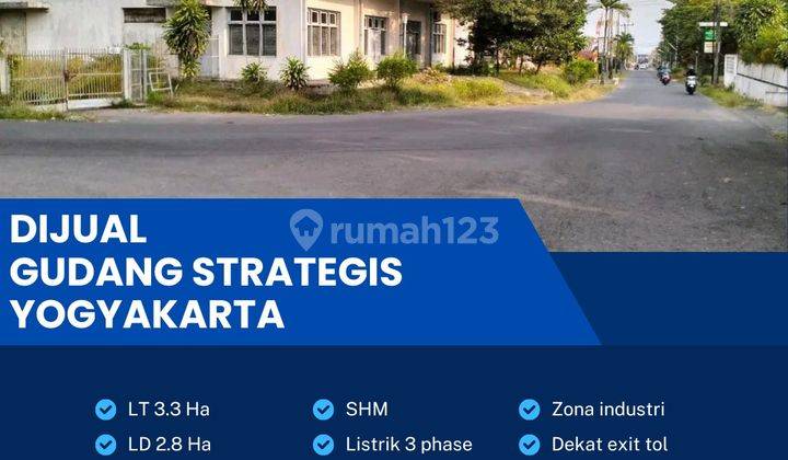 Dijual Cepat Gudang Zona Industri 3,3 Ha,lokasi Yogyakarta Bu  1