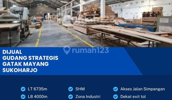 Dijual Gudang Zona Industri,gatak Sukoharjo,luas 6735m2 1