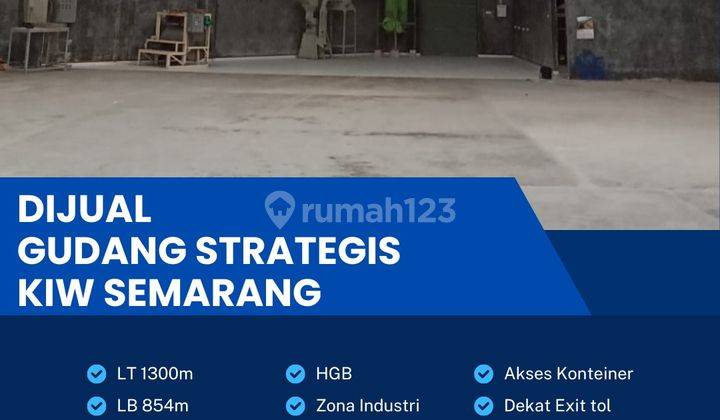 Dijual Cepat Gudang Zona Industri 1300m2,Lokasi Tugu,semarang Bu  1