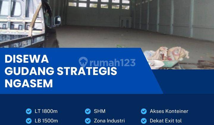 Disewakan Gudang Zona Industri 1800m2 Lokasi Ngasem,karanganyar  1