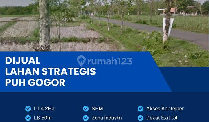 Dijual Cepat Lahan Zona Industri,lokasi Bendosari,sukoharjo,luas 4,2 Ha,bu  1