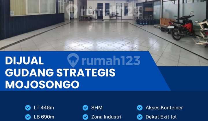 Dijual Gudang Strategis Zona Industri,Lokasi Mojosongo,Solo,Luas 446m2 Bu! 1