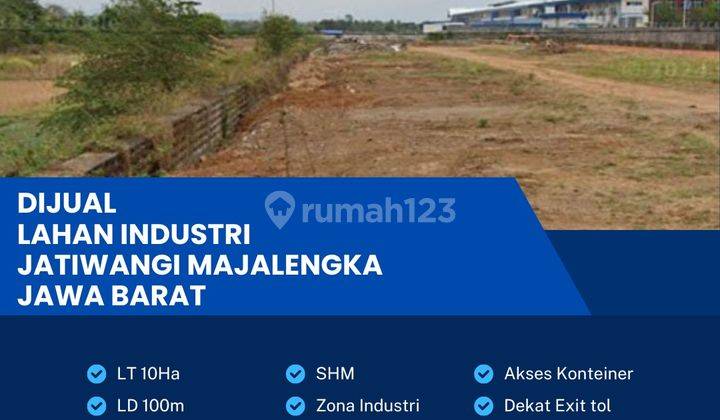 Dijual Cepat Lahan Zona Industri,lokasi Jatiwangi,majalengka,luas 9 Ha,bu  1