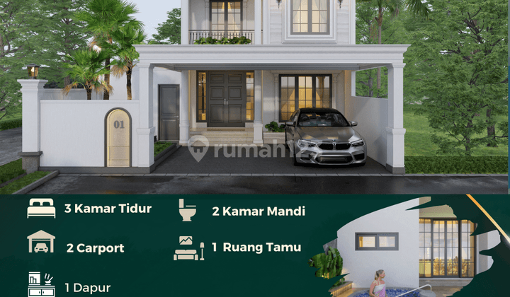 Rumah Super Mewah Jogja Bonus Jacuzzi 5 Menit Mall Amplaz  1