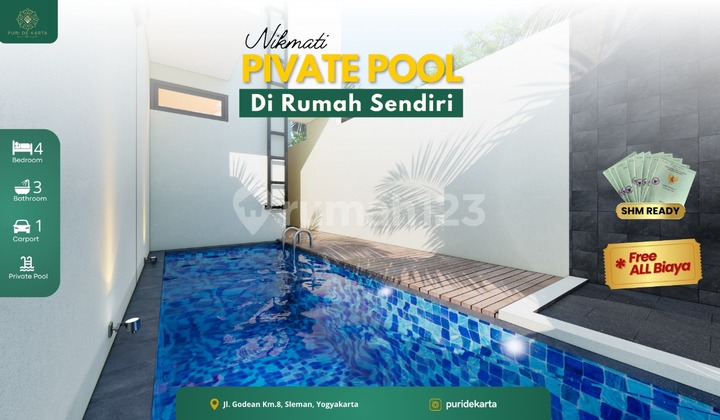 For Sale 2-Story Luxury House in Jogja with SHM and Private Pool