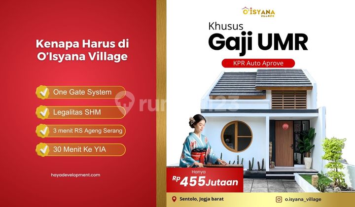Jual Rumah Murah Konsep Jepang di Jogja Barat Sertifikat SHM  1