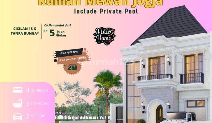 Rumah Konsep American Style Dan Private Pool Dekat Yia 1