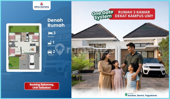 Hunian Murah Yogyakarta Dalam Cluster di Bangunjiwo Bantul