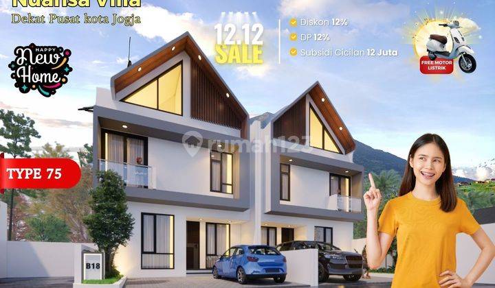 Jual Rumah Harga 700 Jutaan, Dekat Rs Pku Muhammadiyah 1