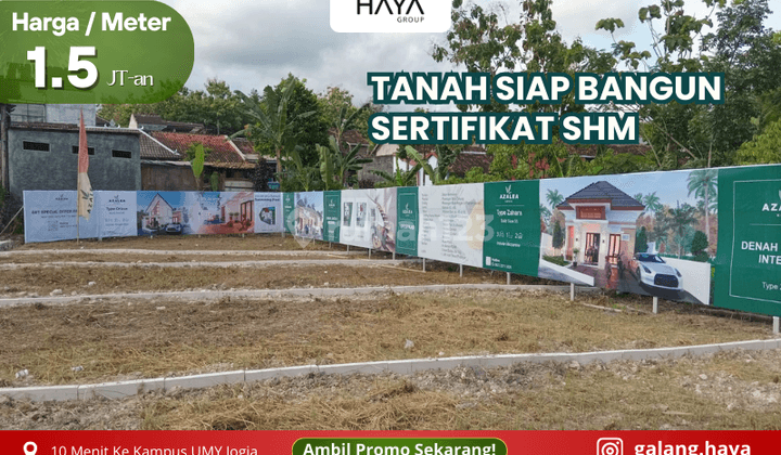 Tanah Murah Dijual Sertifikat SHM Dekat Kampus Umy Jogja 1