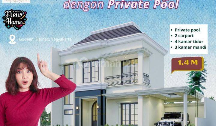 Jual Rumah Dengan Private Pool Dengan Konsep American Style 1