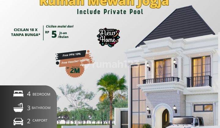 Rumah Derngan Private Pool Di Dalam Cluster Elit Jogja 1