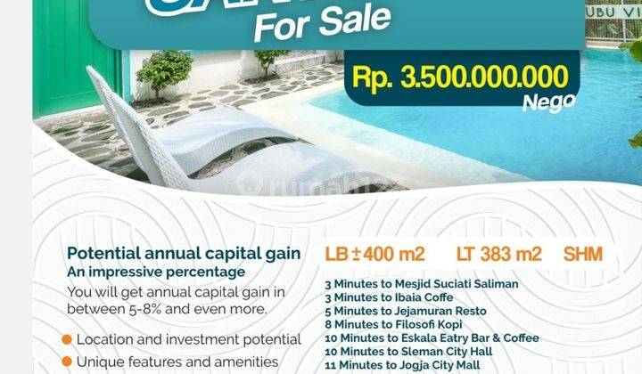 Jual Villa Di Sleman Yogyakarta 1