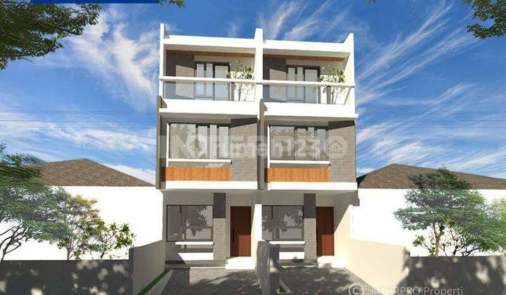 tampak depan dijual rumah minimalis modern 3