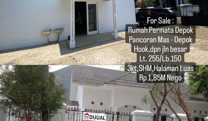 Dijual rumah luas baru renov di Permata Depok SHM pinggir jln bsr 1