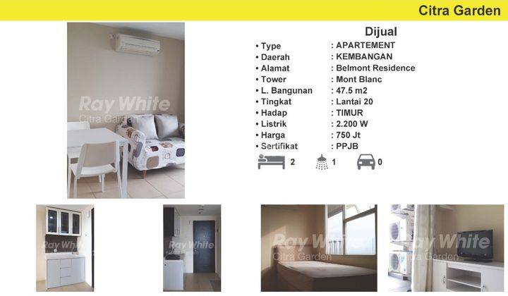 Dijual Murah, Apartemen Belmont Residence, Bu 1