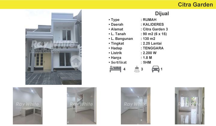 Rumah Siap Huni Citra 3 Kalideres Jakarta Barat, Depan Taman