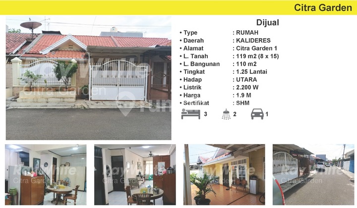 Rumah Minimalis Luas, Citra Garden, Cluster