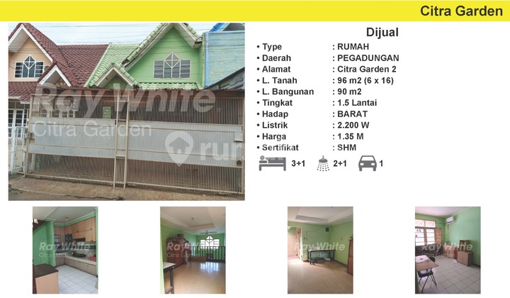 Citra Garden 2 Kalideres 96m Murah Jakbar