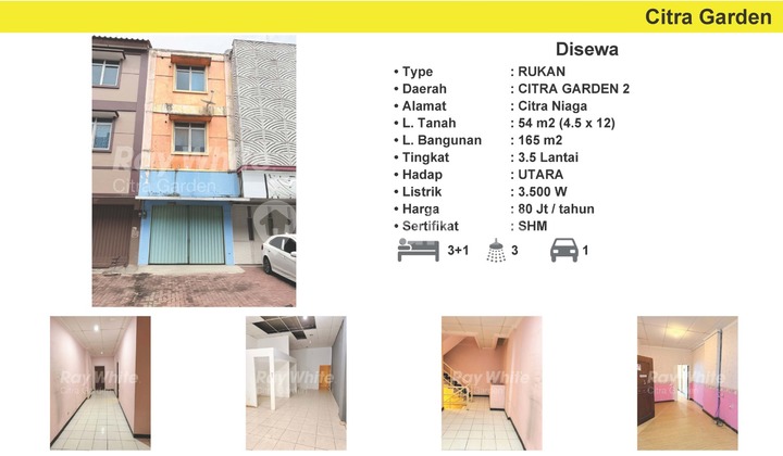 3.5-Story Shophouse in Citra Niaga Kalideres Complex 1