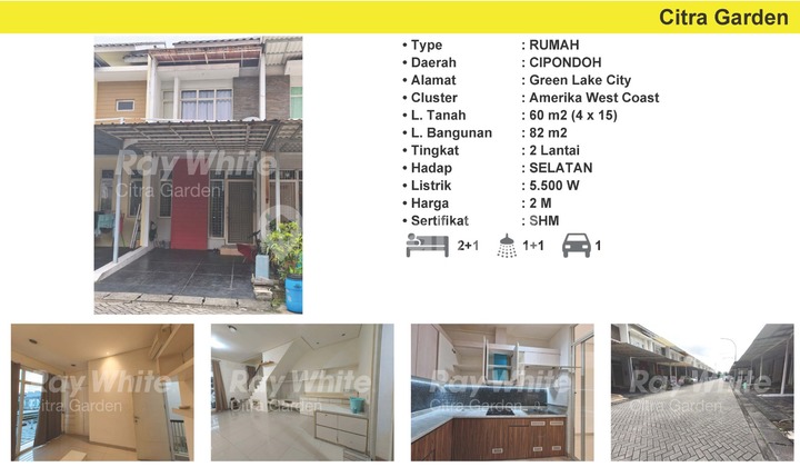 Rumah Minimalis Siap Huni Cluster Amerika Green Lake City