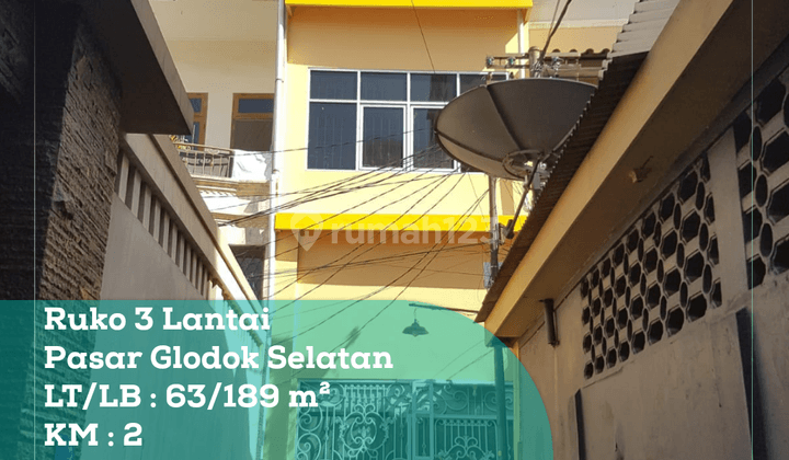 Dijual Rumah 3 Lantai di Pasar Glodok Selatan Utk Dijadikan Usaha 1