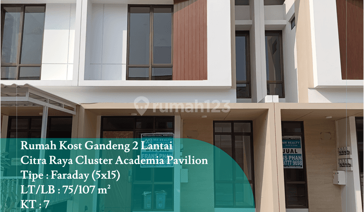 Dijual Gandeng Rumah 2 Lantai di Citra Raya Cluster Academia Pavilion Tipe Faraday No 17 1