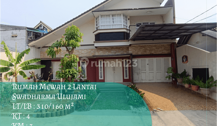 Dijual Rumah Mewah 2 Lantai di Swadharma Ulujami 1