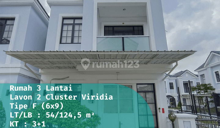 Disewa Rumah Hoek 3 Lantai di Lavon 2 Cluster Viridia Konsep Jepang 1