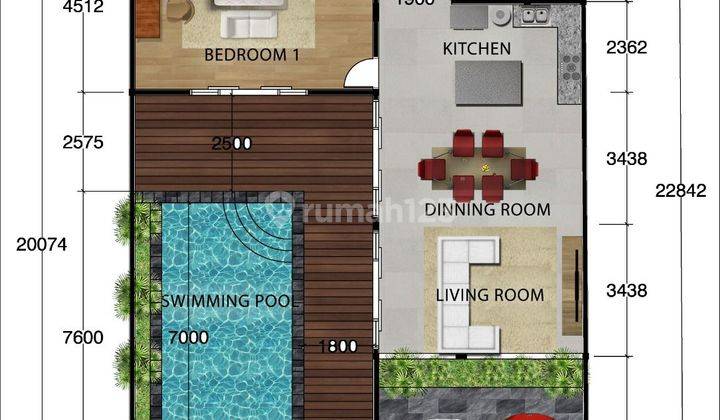 VILLA INDENT JL.RAYA ULUWATU HANYA 3 UNIT SAJA   2