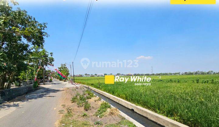 Jual tanah sawah loaksi palur akses 2 mobil cocok u perumahan 1