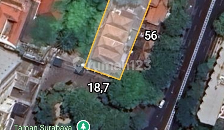 Tanah + Bangunan Area Komersial Pusat Kota Surabaya Taman Ais Nasution