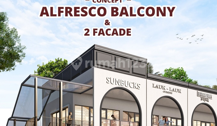 Best SOHO Shophouse with 2 Facades and Alfresco Balcony Concept at JBD Jakarta Garden City