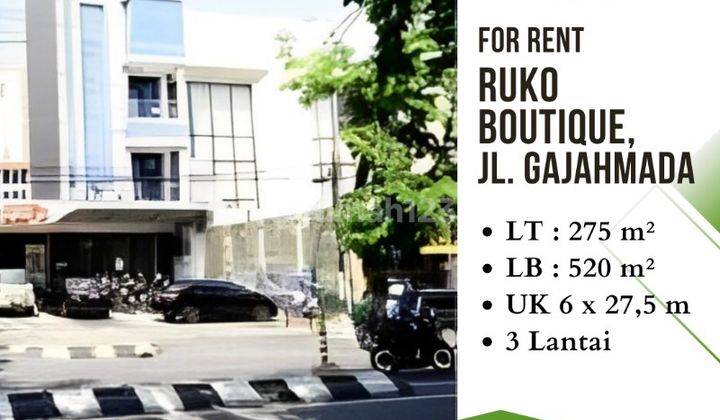 Disewakan Ruko Boutique 3 Lt Jl Gajahmada Semarang Tengah 1