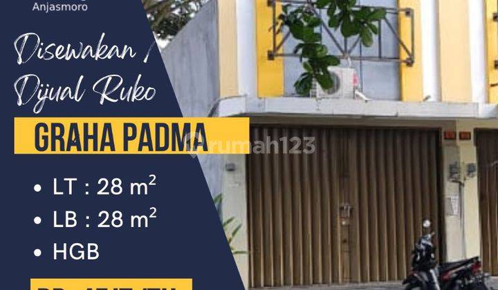Disewakan Ruko di Graha Padma Boulevard, Semarang Barat 1