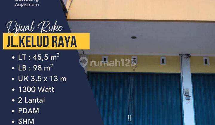 Dijual  Ruko di Jl. Kelud Raya, Gajah Mungkur 1