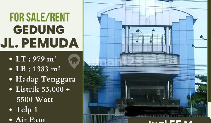DISEWAKAN GEDUNG 4 LT TENGAH KOTA JL PEMUDA SEMARANG TENGAH
