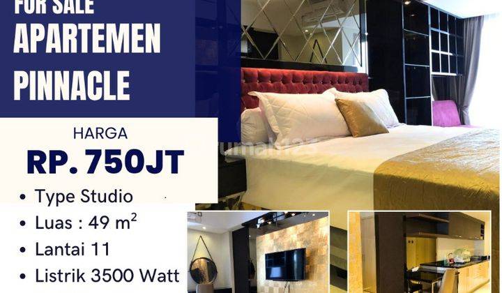 DIJUAL APARTEMEN PINNCALE LT 11 FURNISHED STYPE STUDIO 1