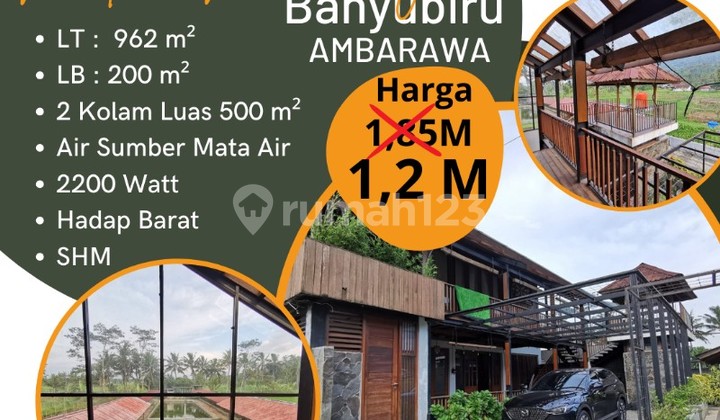 Dijual Cepat Resto Pemancingan Banyubiru Ambarawa Semarang 1