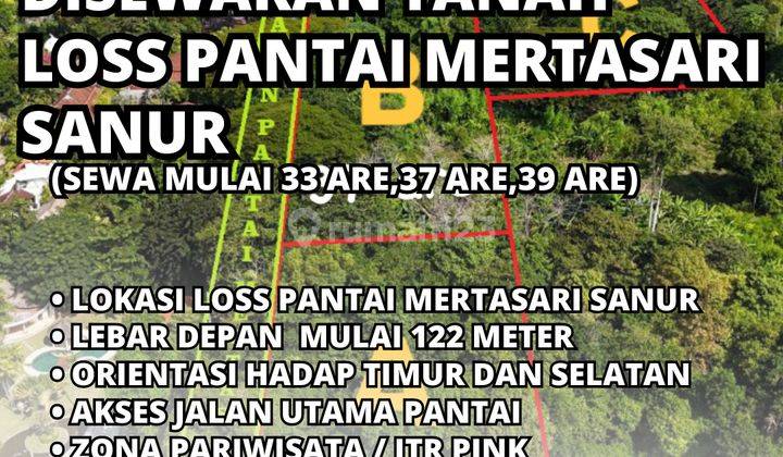 Disewakan Tanah Lokasi LOSS PANTAI MERTASARI  SANUR 1