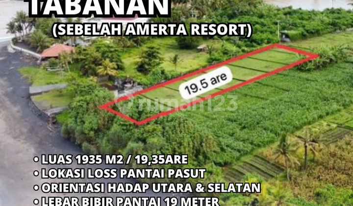 Premium Beachfront Lease Land in Pasut Tabanan Near Amerta Resort