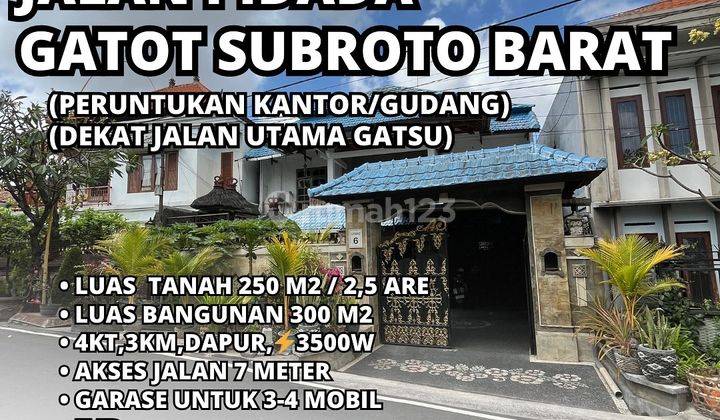 Rumah Lokasi Jalan Pidada Gatot Subroto Barat Dekat Jalan Utama 1