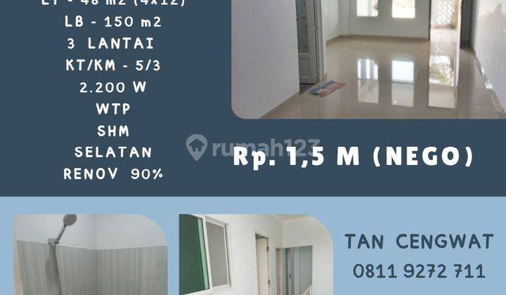 Dijual Rumah sangat bagus 2,5 lantai di dekat pasar laris taman surya 1