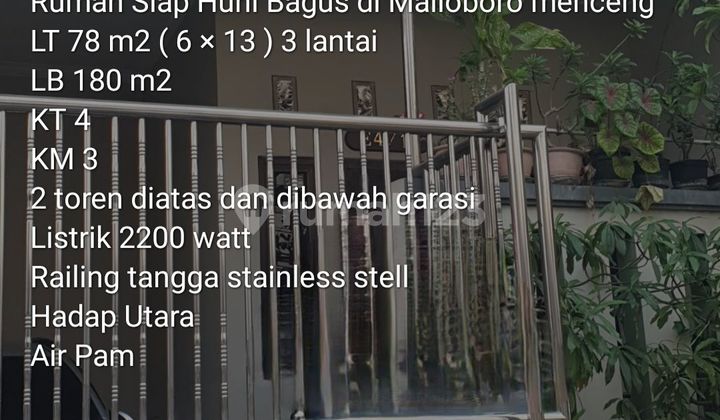 Rumah di JLN. MALIOBORO 3 Lantai SHM Bagus Utara Rumah di JLN. MALIOBORO 3 Lantai SHM Bagus Utara