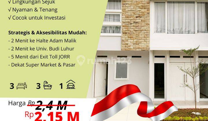 Rumah Baru Dalam Cluster 2 Lantai Siap Huni Di Kreo Larangan  2