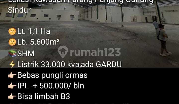 Disewakan Gudang Di Parung Panjang Gunung Sindur