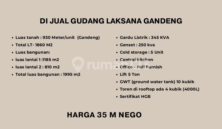 Dijual Gudang Furnished Di Laksana Pakuhaji Tangerang Dijual Gudang Furnished Di Laksana Pakuhaji Tangerang