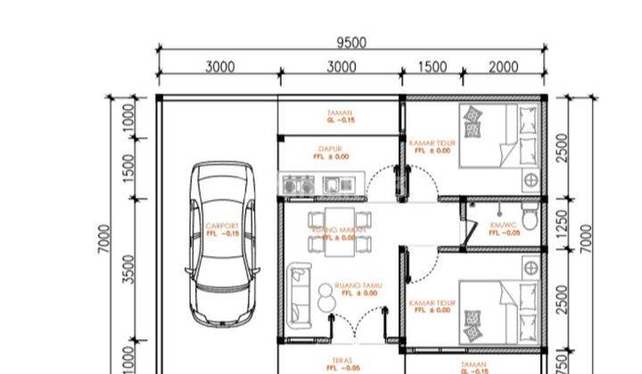 Rumah Modern Murah Dekat Ke Stasiun Gawok  2