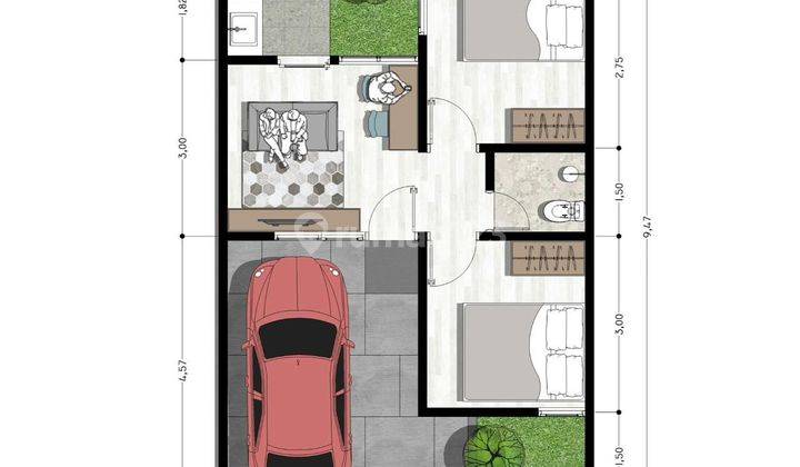 22 Unit Rumah Pesan Bangun Modern Area Gentan  2